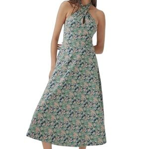 Pact Floral Halter Midi Dress in Mint, Navy, Blush